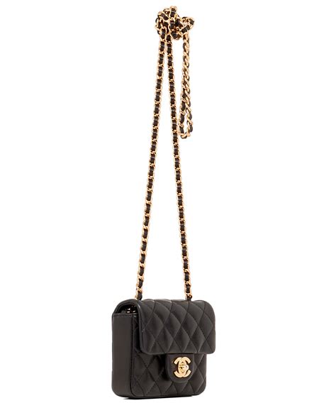 small black purse crossbody gold chain chanel|chanel black handbag chain strap.